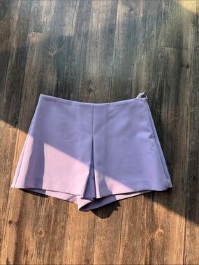 Zara Lilac Pleated Skort Shorts